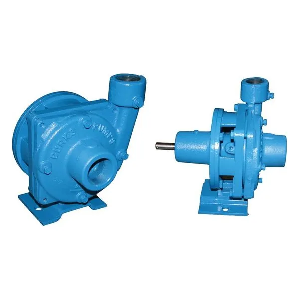 Burks GNA5 frame-mounted end-suction centrifugal pump head, suction and discharge ports visible